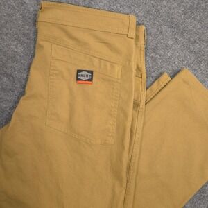 Brunt Work Pants Mens 40X32 Khaki 5 Pocket Stretch Canvas Workwear Chore Outdoor